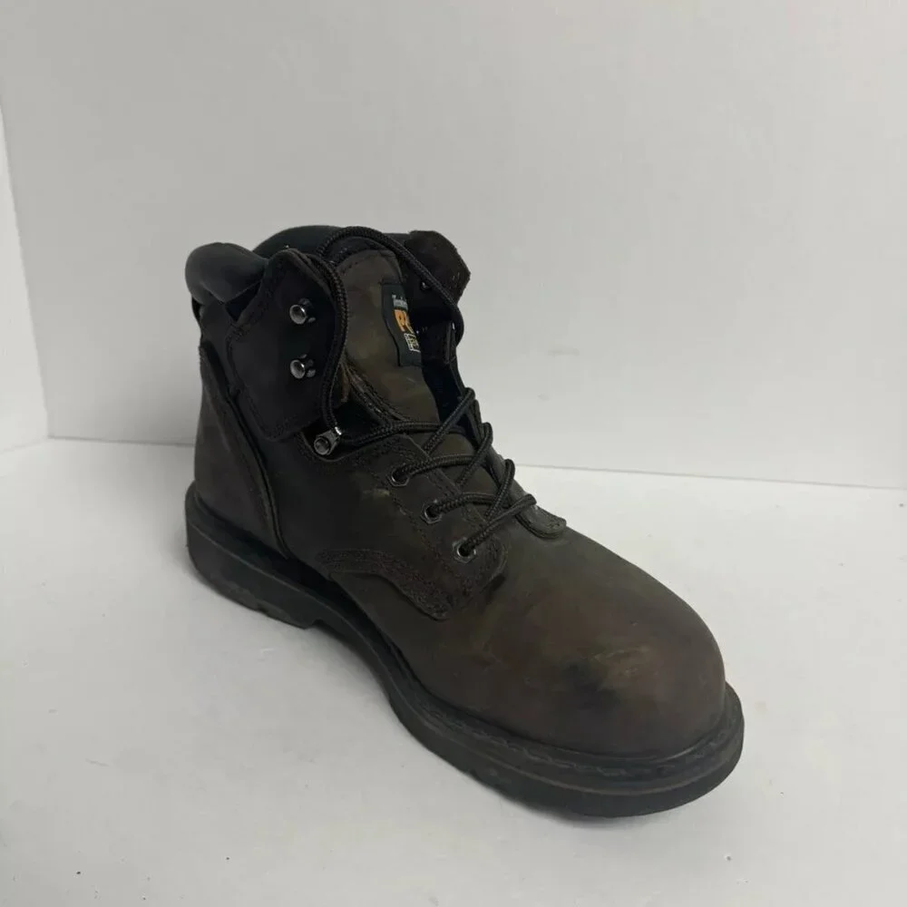 Timberland Pro Mens Pit Boss Steel Toe Work Boot Brown Size 11.5W